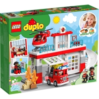Køb LEGO DUPLO Brandstation og helikopter billigt på Legen.dk!