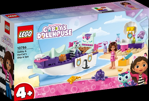 Køb LEGO Gabby\'s Dollhouse Gabby og Havkats skib og skønhedssalon billigt på Legen.dk!