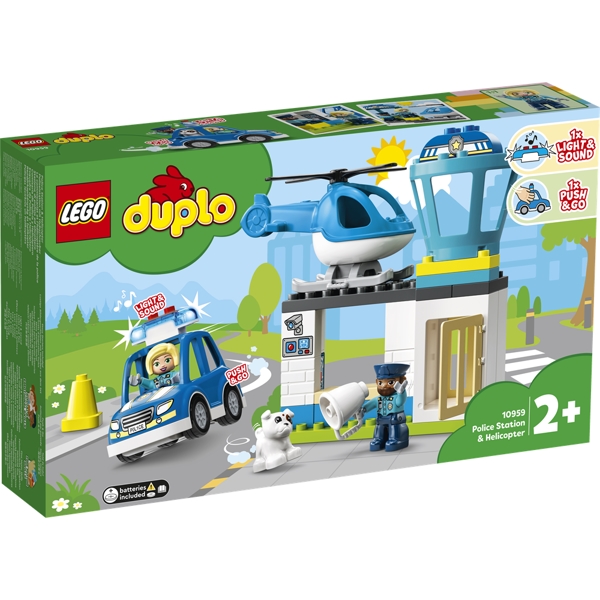 Køb LEGO DUPLO Politistation med redningshelikopter billigt på Legen.dk!