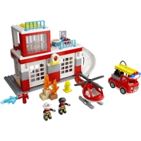 Køb LEGO DUPLO Brandstation og helikopter billigt på Legen.dk!