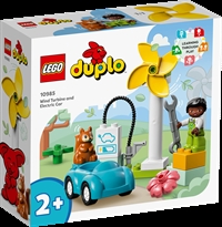 Køb LEGO DUPLO Vindmølle og elbil billigt på Legen.dk!