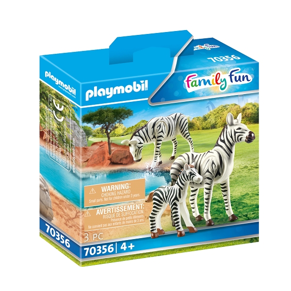 Køb PLAYMOBIL Family Fun 2 zebraer med baby billigt på Legen.dk!