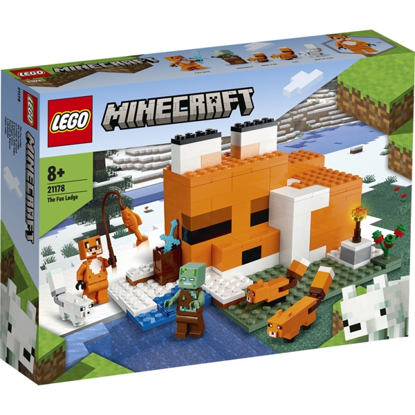 Køb LEGO Minecraft Rævehytten billigt på Legen.dk!