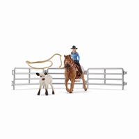 Køb Schleich Cowgirl Team Roping Fun billigt på Legen.dk!