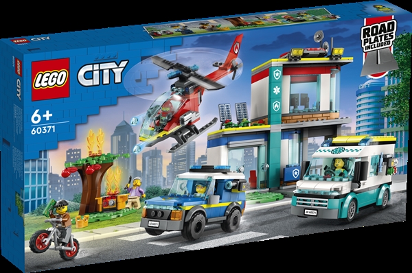 Køb LEGO City Udrykningsfartøjernes hovedkvarter billigt på Legen.dk!