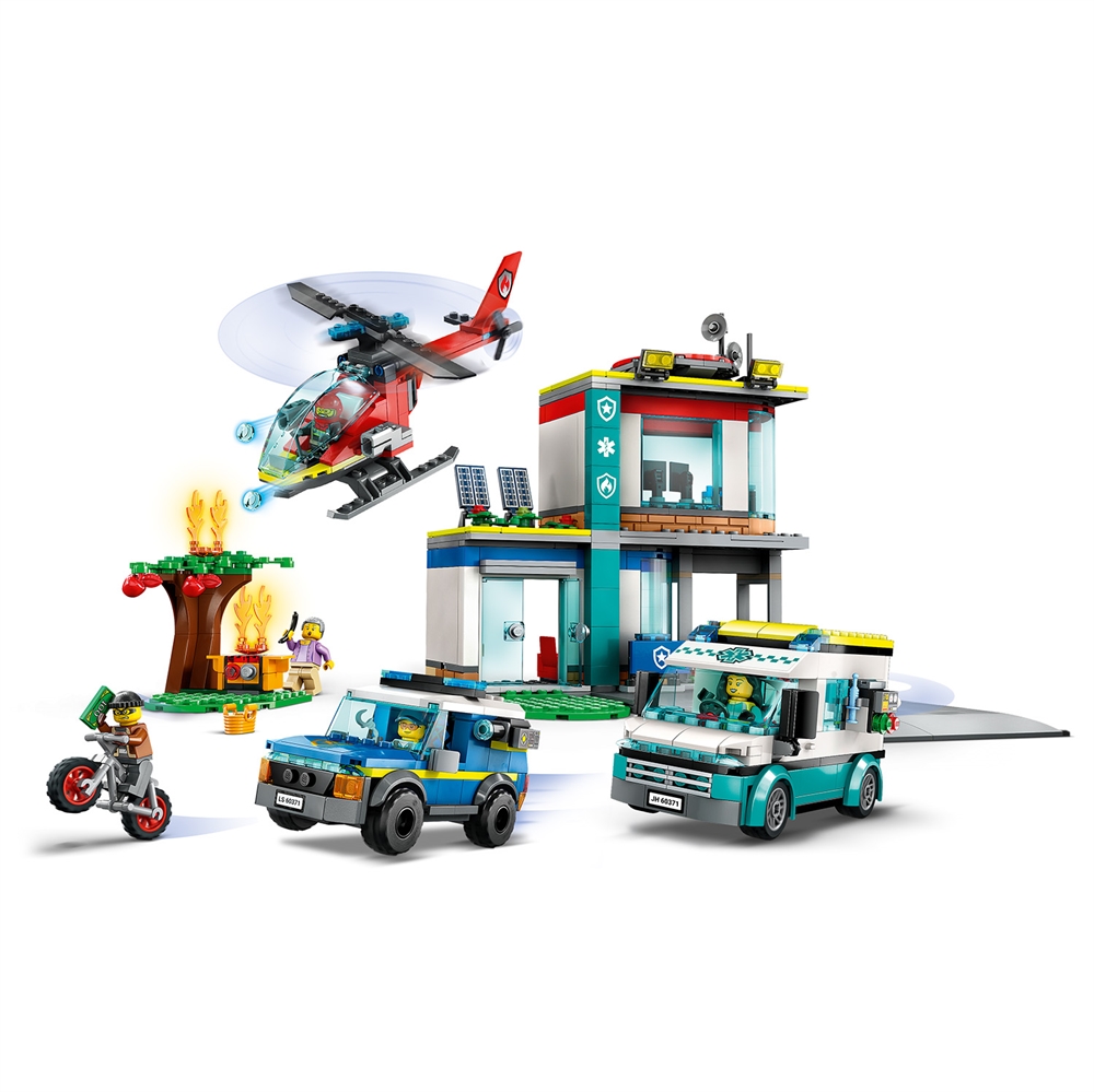 indtryk bombe mandat Køb LEGO City Udrykningsfartøjernes hovedkvarter billigt på Legen.dk!