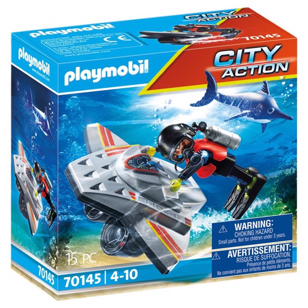 Køb PLAYMOBIL City Action Skibsredning: Dykkerscooter med redningsindsats billigt på Legen.dk!