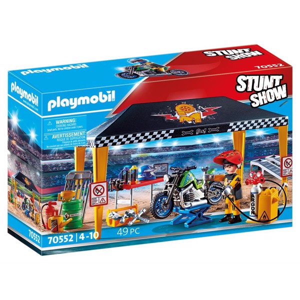 Køb PLAYMOBIL Stunt Show Stuntshow Værkstedstelt billigt på Legen.dk!