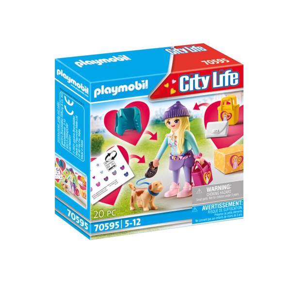 Køb PLAYMOBIL City Life Mode Pige med hund  billigt på Legen.dk!