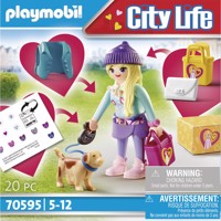 Køb PLAYMOBIL City Life Mode Pige med hund  billigt på Legen.dk!