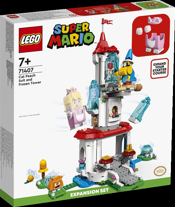 Køb LEGO Super Mario Peach-kattedragt og frosttårn – udvidelsessæt billigt på Legen.dk!