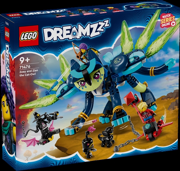 Køb LEGO DREAMZzz Zoey og katteuglen Zian billigt på Legen.dk!