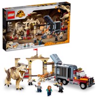 Køb LEGO Jurassic World T. rex og atrociraptor på dinosaurflugt billigt på Legen.dk!