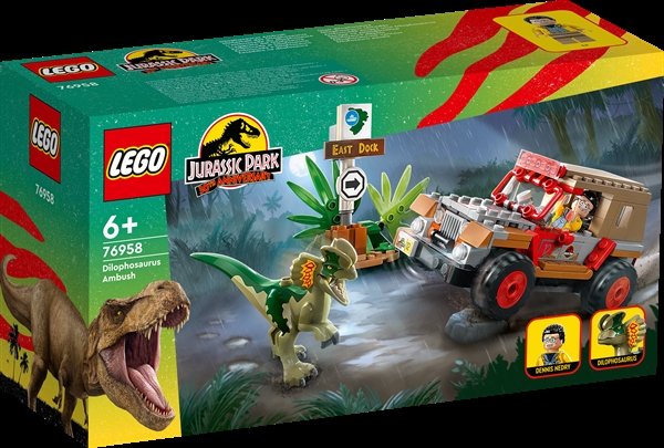 Køb LEGO Jurassic World Dilophosaurus-baghold billigt på Legen.dk!