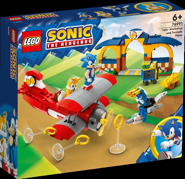 Køb LEGO Sonic Tails\' værksted og Tornado-fly billigt på Legen.dk!
