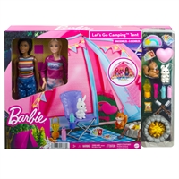 Køb Barbie Camping Telt + Dukker (Brooklyn + Malibu) billigt på Legen.dk!