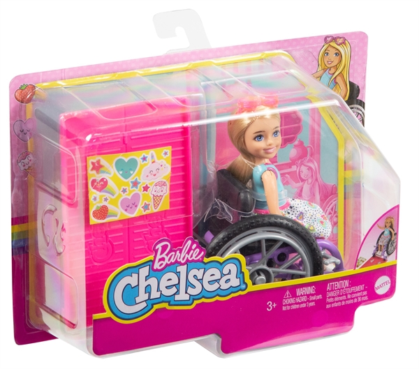 Køb Barbie Chelsea med kørestol billigt på Legen.dk!