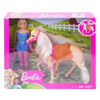 Køb Barbie Dukke og hest (Blonde) billigt på Legen.dk!