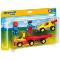 Køb PLAYMOBIL 1.2.3 Bjærgningskøretøj med racerbil på Legen.dk!