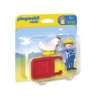 Køb: Playmobil 1.2.3 Bonde med trillebør på Legen.dk!