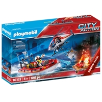 Køb PLAYMOBIL City Action Brandberedskab med helikopter og båd billigt på Legen.dk!