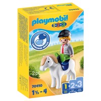 Køb PLAYMOBIL 1.2.3 Dreng med pony billigt på Legen.dk!