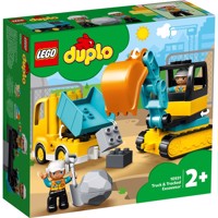 Køb LEGO DUPLO Lastbil og gravemaskine på larvefødder billigt på Legen.dk!