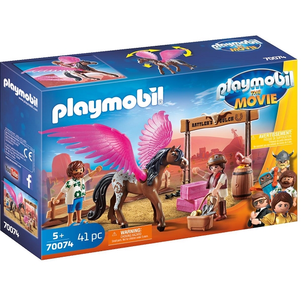 Køb PLAYMOBIL The Movie Marla og Del med flyvende hest billigt på Legen.dk!