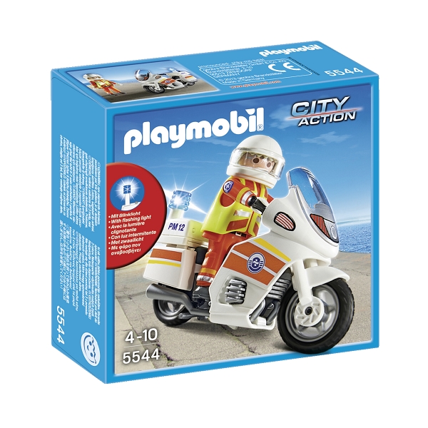 Køb: PLAYMOBIL Redningsmotorcykel på Legen.dk!