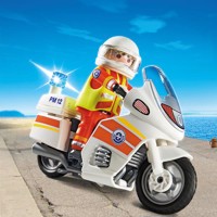 Køb: PLAYMOBIL Redningsmotorcykel på Legen.dk!