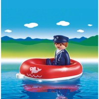 Køb: Playmobil 1.2.3 Sømand med gummibåd på Legen.dk!