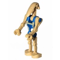 Battle Droid Pilot with Blue Torso with Tan Insignia and Straight Arm